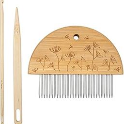 Enakshi Tapestry Weaving Comb Handcraft Needle DIY Tapestry for Tapestry Curtain Rug Style A | Crafts | Needlecrafts & Yarn | Embroidery & Cross Stitch | Hand Embroidery Kits | Punch Needle Kits-image-20