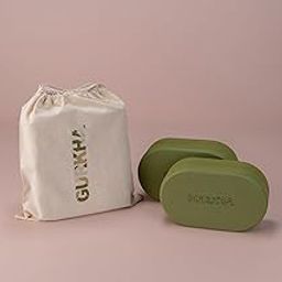 Gurkha Pro Balance Yoga Block, 3"x6"x10", Forest Green, Set of 2, with Bag-image-64
