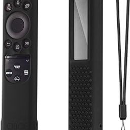 Oboe Smart TV Silicone Remote Cover Compatible with Samsung QLED TV TM2280E BN68-13897A with Remote Loop (Black) [Remote NOT Included]-32