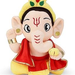 Webby Plush Ganesha Soft Toys for Kids | Decoration Items for Home Décor, Car Dashboard, and Office Table | God Statue for Festival | Diwali | Birthday Gift for Kids, Family and Friends-18