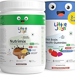 Little Joys Brain Development Kit (2-6 Years) | With NutriMix (350g) & Brain Health Gummies (30 day pack) | DHA-Packed Kit for Better Focus & Memory-27