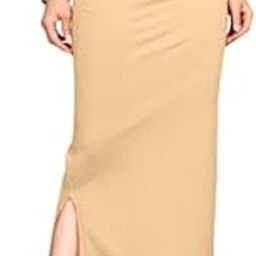 Cotton Blended Lycra Soft Comfy Slim Saree Silhouette Saree Shapewear Bottom Side Slits Petticoat,Skirts for Women & Girl,Shape Wear Dress for Saree-15