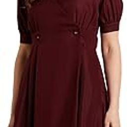 Women's 'Desk-to-Dinner' Fit & Flare Wrap Dress (Midi Length | Stylish)-image-3