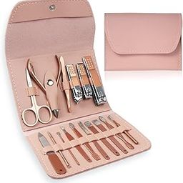 Gatha Sales 16-in-1 Premium Manicure Pedicure Kit – Professional Stainless Steel Nail Grooming Set for Men & Women with Nail Clippers, Scissors,Tweezers,Cuticle Tools,Ear Pick & More – Portable Travel Case for Home, Salon & Travel Use[Multicolor]-picture-9