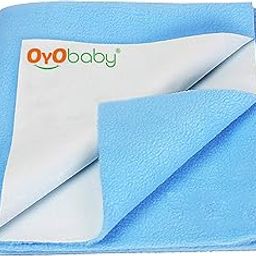 OYO Baby Hypoallergenic Quick Dry Waterproof Reusable Mat (Single Bed, Blue)-image-15
