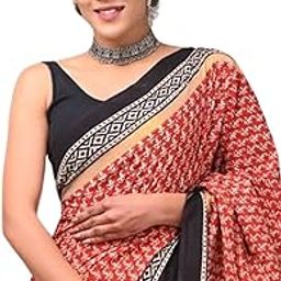 Women's Mul Mul Cotton Saree with Floral Digital Print and Matching Unstitched Blouse Piece Formal & Official Wear-image-97
