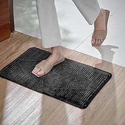 Amazon Brand - Solimo Premium Super Soft Fleece Rectangular Doormat for Home|Room|Office (Grey, 38 X 58 Cm)-image-74