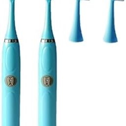 ACSIC Electric Toothbrush with 2 Extra Soft Bristles power head for Kids Boys Girls Pack of 2-18