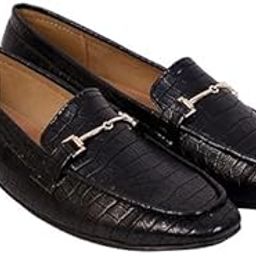 Women Office Wear Slip-On Loafer Elegant Formal Footwear, Textured Black Heels Non-Tiring Thermoplastic Rubber Sole Snake Leather Texture Slim Buckle Durable for Glamorous Occasions-image-72