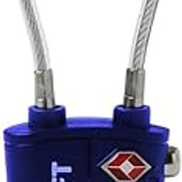 Wildcraft Metal TSA Approved Wired Lock for Bag, Luggage, Travel, 3 Digit Lock Combination - Navy Blue-19