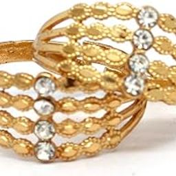 Gold Plated Bridal Jewellery of Traditional Ethnic Adjustable Toe Rings for Girls and Women (PEP-107)-image-3