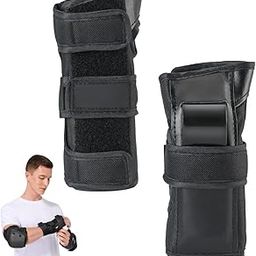 Proberos® Secure Hybrid Wrist Guards for All Age, Adjustable Straps Closure Padded Hand Guards, Skating, Cycling, Skateboarding, Roller Inline Skate, Running Outdoor Games, Breathable Washable Fabric-image-6