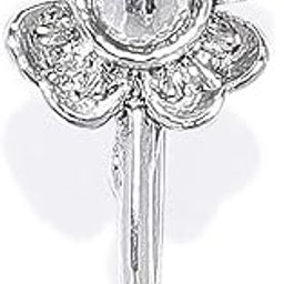 Silver Ad Nose Pin, Clip On Nose Ring Small Nath Kundan for Women-image-9