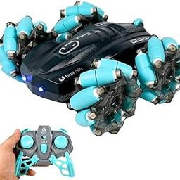 VikriDA 2.4GHz Remote Control Extreme Drift Stunt Car for Kids | 360 Degree Limit Drift Car, Left & Right Rotation - Blue-image-56