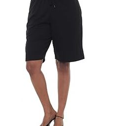 Womens Jersey Shorts (Size S to 4XL) Loose and Long Fit. Col : Navy Blue-image-75