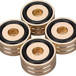 Speaker Isolation Spikes Stand Base Aluminum Alloy Vibration Proof 40x20mm Speaker Spikes For DVD Player Universal CNC Machining For Recorder For Speaker gold-24