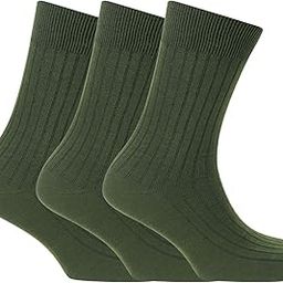 men & Women Army Dark Green Calf Length Cotton Socks Solid Design, Anti Odour & Anti Bactierial, Ideal For Daily Casual Wear/Gym/Office (Free Size)-image-4