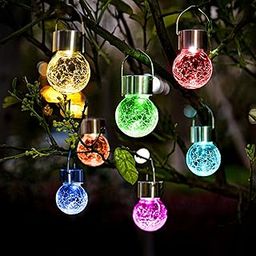 SOLPEX 12 Pack Hanging Solar Lights Outdoor,Solar Outdoor Lights Decorative, Solar Powered Waterproof Lights, Hanging Globe Solar Lights for Garden, Yard, Patio, Lawn, Flower Bed(Color Changing)-picture-20