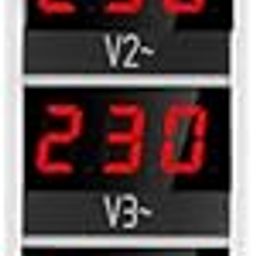 amiciSense 3-Phase Voltage Meter, AC 80~500V Mini Voltage Tester with 3 LED Display & 1.8cm Wide Only, 35Mm Din Rail Mounted, Red-22