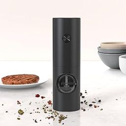 Electric Salt and Pepper Grinder Set with Adjustable Coarseness, Refillable Battery Operated Pepper and Salt Grinders with LED Light and One-Handed Operation for Kitchen Use-image-95