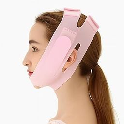 ZUCLLIN 1 Pcs Breathable Silicone Face Mask | Lightweight & Travel-friendly Double Chin Reducer | Reusable Face Lifting Device | Face Lifting Tape Firm The Cheeks & Jawline Area-24