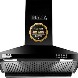 INALSA EKON 60cm 1100 m³/hr Pyramid Kitchen Chimney With Elegant Look|Push Button Control|Efficient Dual LED Lamps & Filterless|5 Year Warranty on Motor ( EKON 60BK, Black)-image-25
