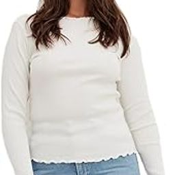 Solid Round Neck Full Sleeve Regular Fit Casual Ribbed Top for Women-image-40