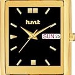 HMT-DLX Original Gold Plated Day & Date Functioning Watch for Boys Analog Watch-image-3