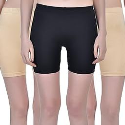 Women Cotton Blend Stretchable Cycling Gym Yoga Short Pack of 2-13