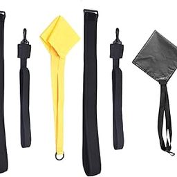 UJEAVETTE Swimming Resistance Parachute Device for Children Women Men Agility Training 20Cm Black-image-2