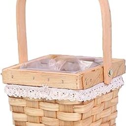 UJEAVETTE Handwoven Basket Multifunction Rattan Basket for Windowsill Living Room Lawn-image-11