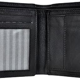 Men’s Black Leather Wallet, Slim, Stylish, Durable with Card Slots, Coin Pocket & ID Compartment, Classic Bi-Fold Wallet for Daily Use & Gifting-image-84