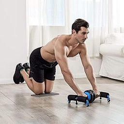 Lucario Ab Wheel Roller Kit with Knee Pad and Resistance Bands, Push up Bar Sit up Assistant Exercise Equipment, Multifunctional Abs Workout Equipment, Home Gym Fitness Device for Men Women-8