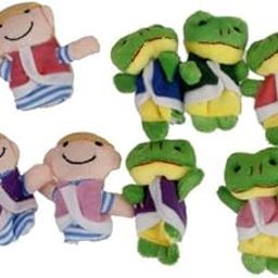 ATORSE 4xSet of 8pcs Finger Puppets Five Little Frogs and Kids-image-68