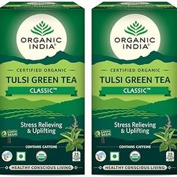 ORGANIC INDIA Tulsi Green Tea Classic, 25 Infusion Bags (Pack Of 2) - 3 Gm-image-21