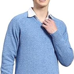 Mens Solid V Neck Full Sleeve Pullover (1240116VN)-picture-50