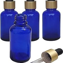 Pure Source India Empty Glass Dropper Bottles, 30 ml - Pack of 4, Blue-18
