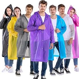 Men's & Women's EVA Raincoat with Hood, Full Sleeves, Waterproof Poncho for Outdoor Activities, Random Colour-12