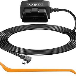 CERRXIAN OBD Power Cable for Dash Camera, OBD to Mini USB OBD Adapter Hardwire Charger Cable 24 Hours Surveillance/Acc Mode with Low Voltage Protection 12-24V to 5V 3A (7FT) (Right Angle Mini USB)-image-15