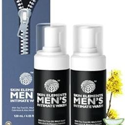 Skin Elements Intimate Wash for Men with Tea Tree Oil (Combo) | pH Balanced Foaming Hygiene Wash | Prevents Itching, Irritation & Bad Odor | 120 ml | Pack of 2|-image-41