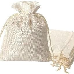 MSGH Big Potli Bags for Wedding, Return Gift, Festive Gifting | Eco-Friendly, Handmade Drawstring Bags for Jewelry, Sweets, Dry Fruits, Party Favors | Reusable (Size : 17X23 CM) (Big White bag pack of 6)-image-3