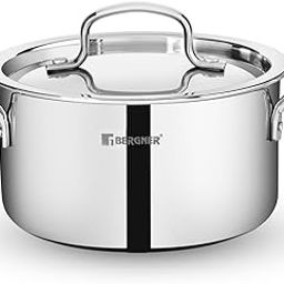 Bergner Tripro Tri-Ply Cook and Serve 24cm Casserole/Biryani Pot/Handi with Stainless Steel Lid, 5.5 litres Triply Casserole, Induction Bottom and Gas Stove Ready (5-Year Warranty by Bergner)-picture-18