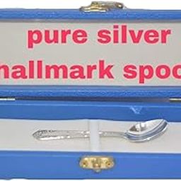 CARUZILA Pure 92.5 Silver Table Spoon for Baby Feeding BIS Hallmarked (7Gram, 7.5 x 2 x 2 cm)-image-54