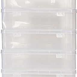 Feliz Plastic Extra Large Rectangular Storage Boxes (Clear, Size 14x8.75x4 inches), Set of 5-image-26