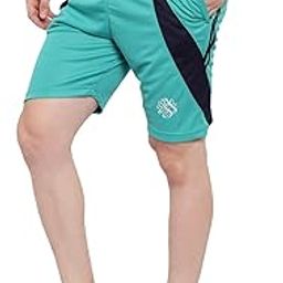 Men's Gym Workout Sports Shorts with Zipper Pocket (Green, M)-image-10