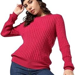 Women's Cotton Blend Casual Pullover Sweater-picture-17