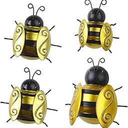 4X Metal Bee Wall Decor Art Decorative for Outdoor Lawn Fence-image-62