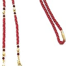 " NEW DESGINER PENDENT WITH MAROON GOLDEN MANGALSUTRA CHAIN FOR GIRLS | WOMENS AND TEENAGERS-image-35