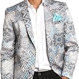 Men's Printed Satin Twill Blazer-image-22