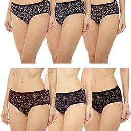 Feelings Passion Women's Cotton Outer Elastic Hipster Panty(Pack of 6)-image-48